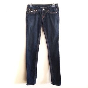 True Religion Women's Dark Wash Skinny Jeans Size 26